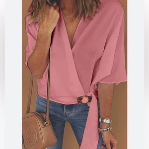 Topshop Pink Buckle Shirt